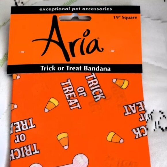 Aria Trick-or-Treat Dog Bandanas for Dogs, Orange - Picture 1 of 4